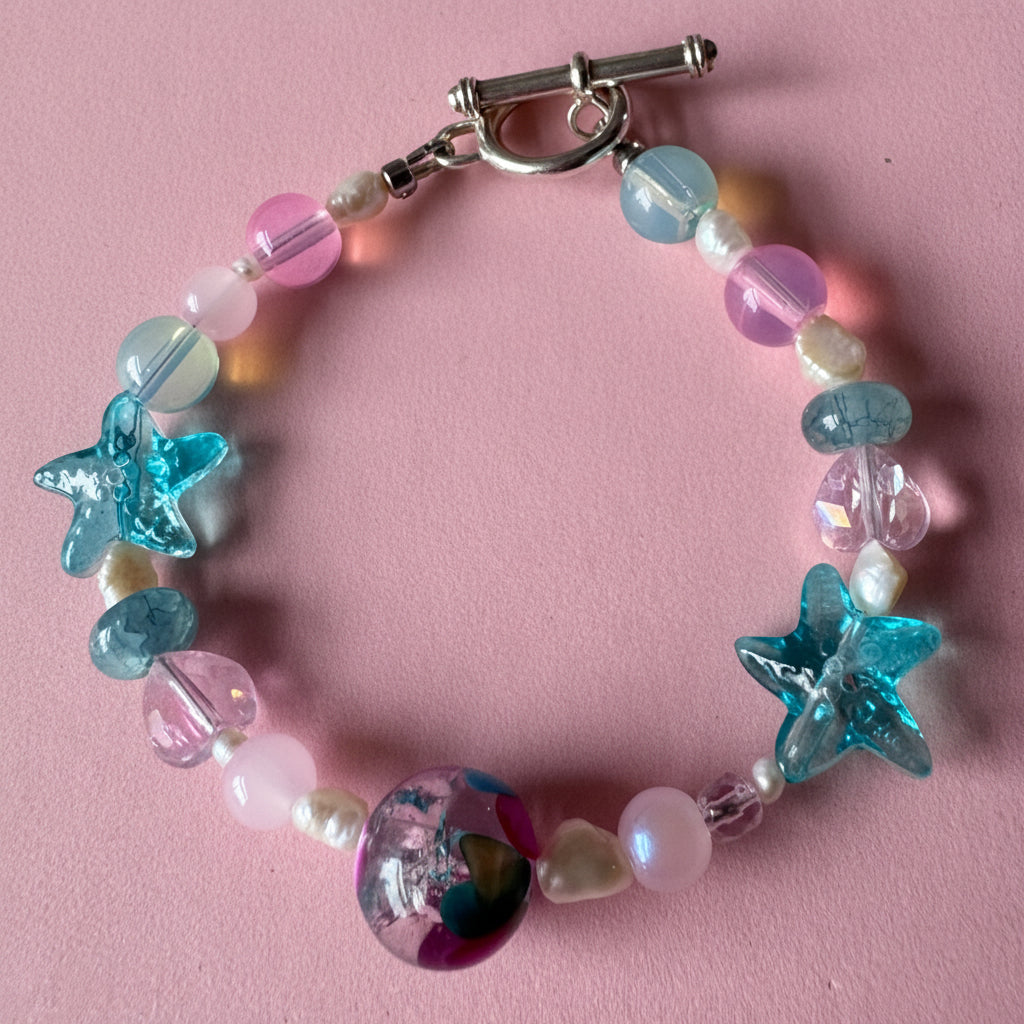 Handmade Shell Bead Bracelet