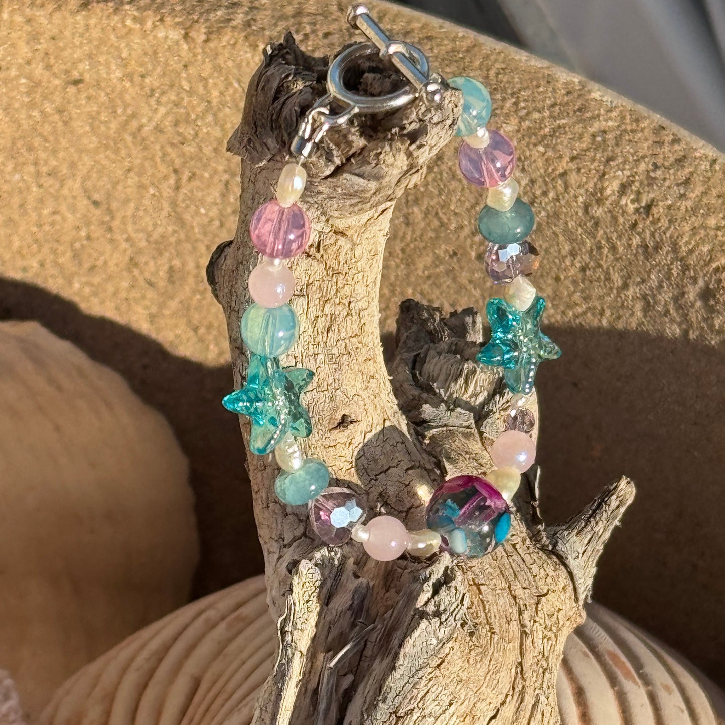 Handmade Shell Bead Bracelet