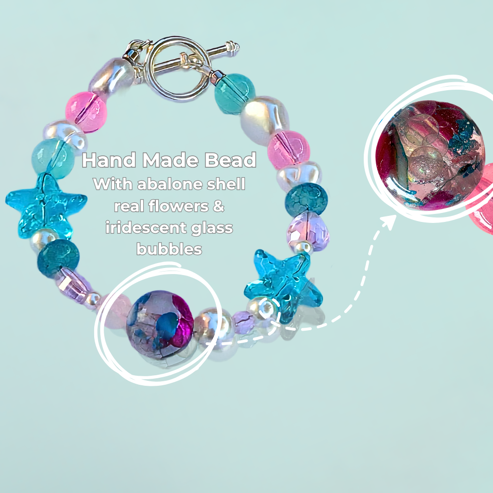 Handmade Shell Bead Bracelet