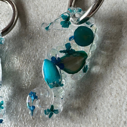 Handmade Seahorse Resin Earrings l