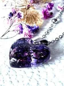Floral Heart Pendant Necklace | Butterfly Bush Blooms (Copy)