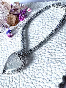 Irridescent Bubble Heart Beaded Bracelet| Handmade Resin Fairycore Jewellery