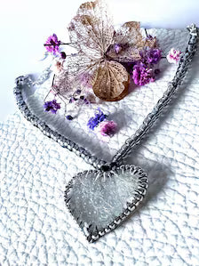 Irridescent Bubble Heart Beaded Bracelet| Handmade Resin Fairycore Jewellery