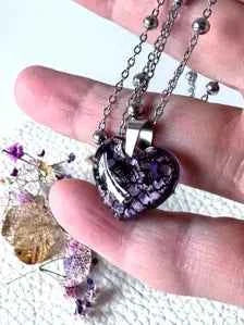 Floral Heart Pendant Necklace | Butterfly Bush Blooms (Copy)