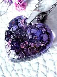 Floral Heart Pendant Necklace | Butterfly Bush Blooms (Copy)