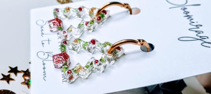 Festive Christmas Tree Hoop Earrings | Botanical Winter Jewellery | Meaningful Gifts for Her