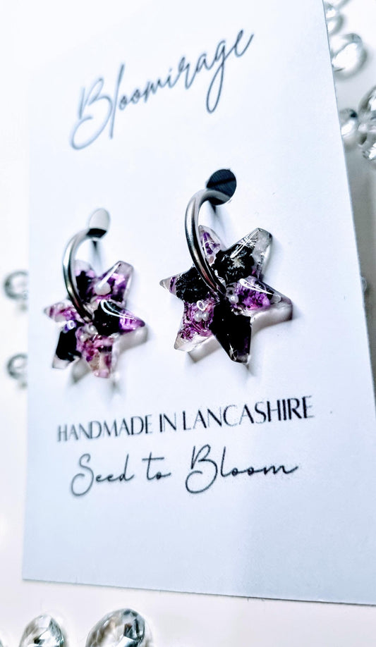 christmas earrings, unique handmade jewellery.  christmas party wear, great for sparkle on christmas day and a great christmas gift for women and girls of any age. christmas jewelry that any girl would love to receive. gift for wife, gift for sister, gift for daughter.