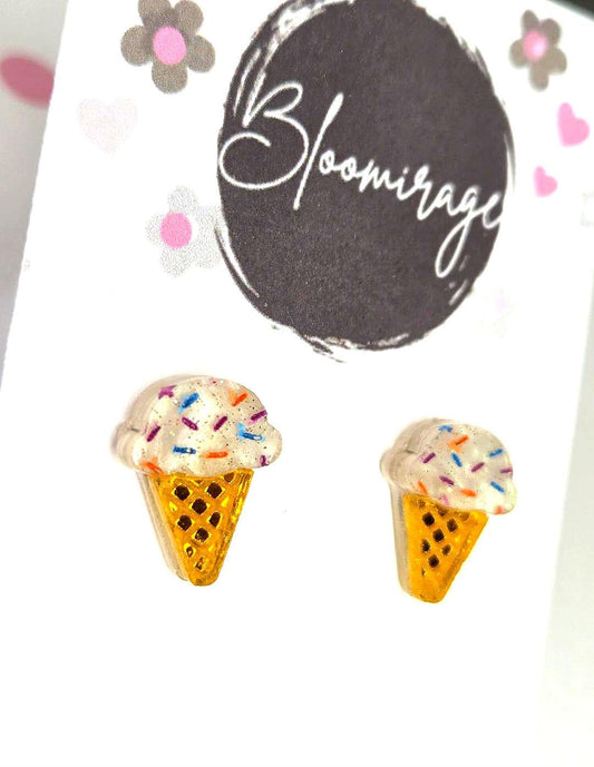 Scoops Ice Cream Stud Earrings | Stranger Things | Handmade Jewellery