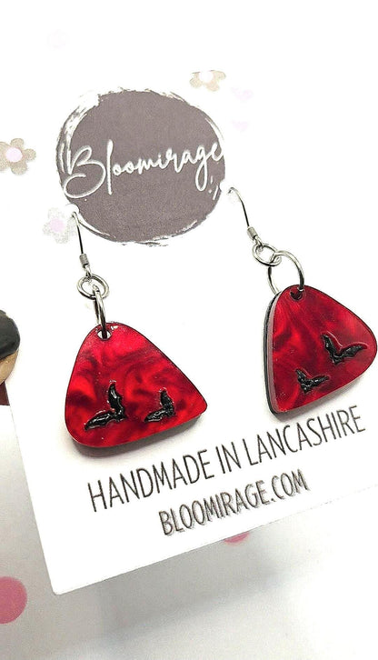 Eddie Munson Guitar Plectrum Earrings | Stranger Things | Hypoallergenic & Lightweight