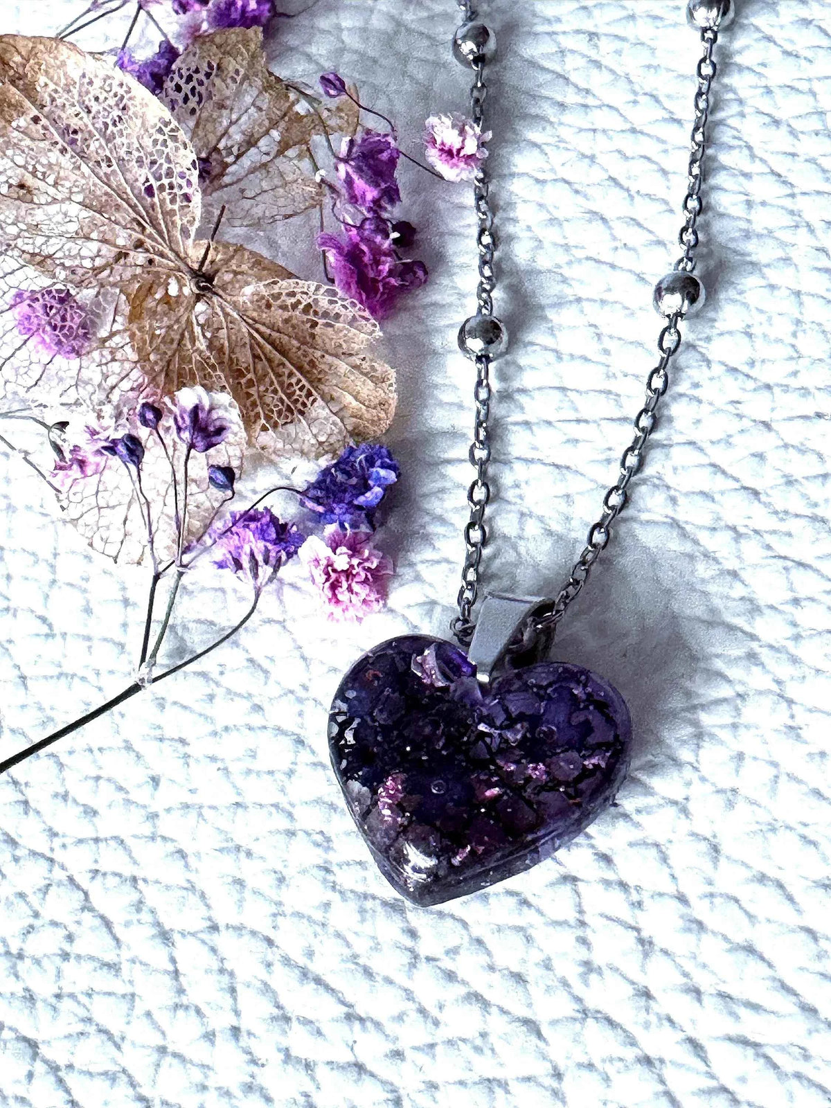 Floral Heart Pendant Necklace | Butterfly Bush Blooms (Copy)