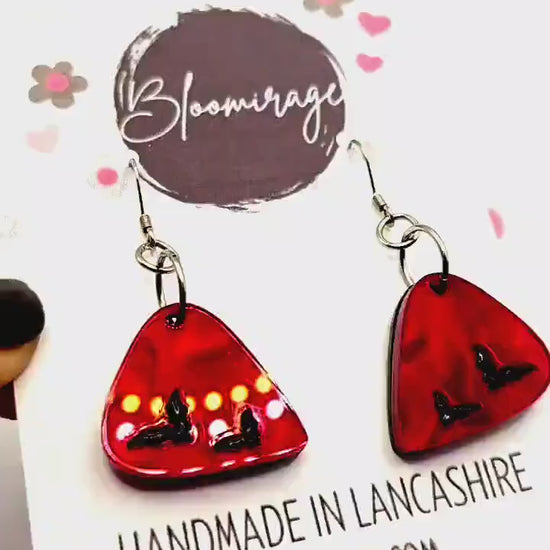 Eddie Munson Guitar Plectrum Earrings | Stranger Things | Hypoallergenic & Lightweight