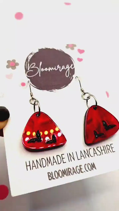 Eddie Munson Guitar Plectrum Earrings | Stranger Things | Hypoallergenic & Lightweight